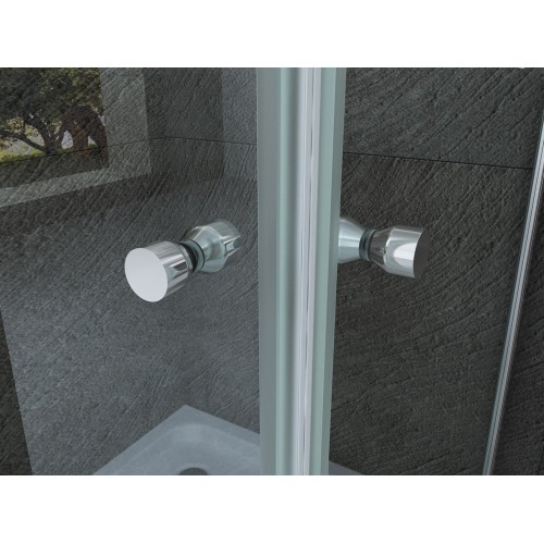 Box Cabina Doccia 2 Anta Battente 70 x 80 90 100 Fissa 8 mm Angolare Cristallo
