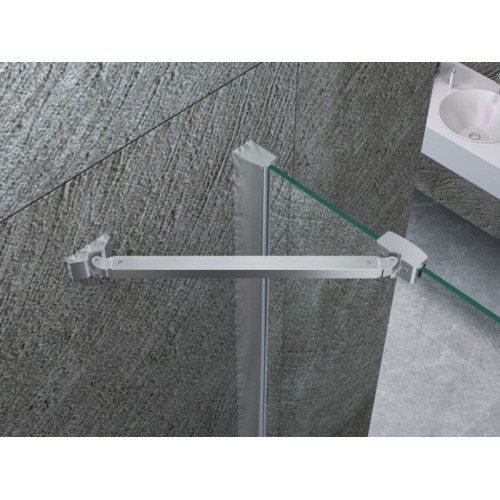 Box Cabina Doccia 2 Anta Battente 70 x 80 90 100 Fissa 8 mm Angolare Cristallo