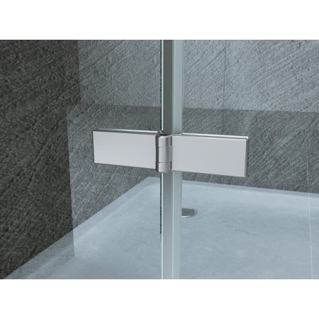 Box Doccia Anta a Libro 60 70 80 90 100 Fissa Angolare 8mm Cristallo Trasparente