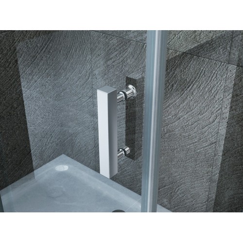 Box Doccia Anta a Libro 60 70 80 90 100 Fissa Angolare 8mm Cristallo Trasparente
