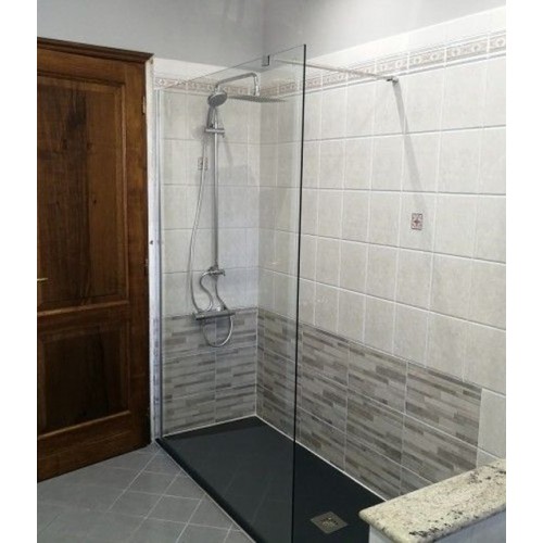 Parete Doccia Fissa 8 mm Walk In 80 90 100 110 120 Box Lato Anta Cristallo Vetro