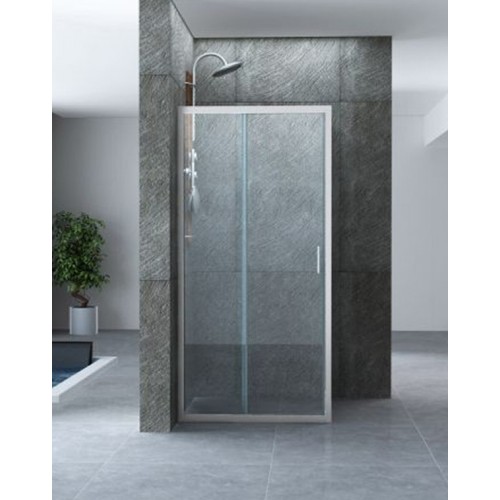 Box Doccia Angolare 6 mm 1 Parete Anta Fissa 1 Porta Scorrevole Cabina Cristallo