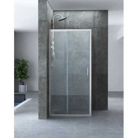 Box Doccia Angolare 6 mm 1 Parete Anta Fissa 1 Porta Scorrevole Cabina Cristallo