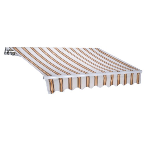Tenda da Sole 250x200 a Bracci Retrattili Riga Beige da Balcone Rullo Esterno