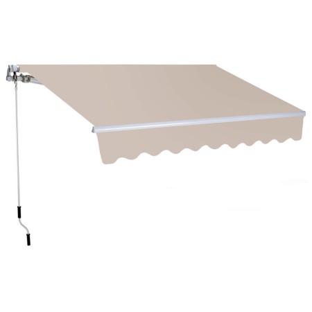 Tenda da Sole 250x200 a Bracci Retrattili Beige Avvolgibile per Balcone Terrazzo