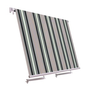 Tenda da Sole Riga Verde Caduta con Bracci 245x245 Terrazzo Avvolgibile Esterno