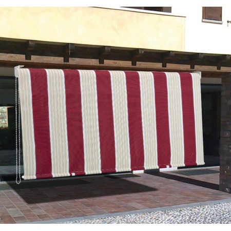 Tenda Sole Caduta 150x250 H Riga Rossa Attacco Soffitto Terrazzo Rullo Alluminio