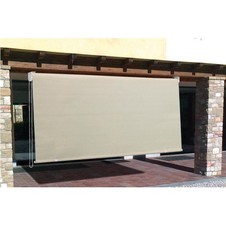 Tenda da Sole a Caduta Beige 150x250 H Attacco Soffitto Balcone Rullo Alluminio