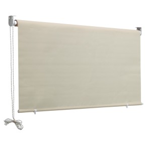 Tenda da Sole a Caduta Beige 150x250 H Attacco Soffitto Balcone Rullo Alluminio