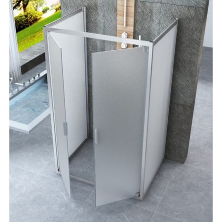 Box Doccia 3 Lati Opaco 6 mm Anta Battente Saloon 60 70 80 90 100 120 130 140 cm