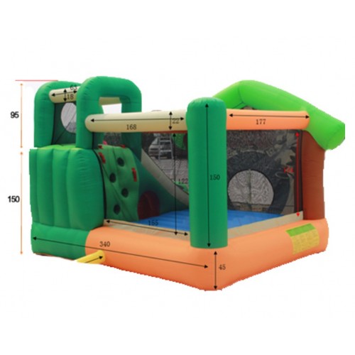Saltarello Castello Gonfiabile Grande per Bambini con Scivolo Motore Elettrico