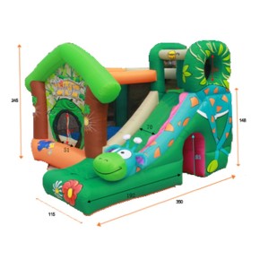 Saltarello Castello Gonfiabile Grande per Bambini con Scivolo Motore Elettrico 2