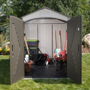 Casetta in Resina 2x3 PVC Esterno Ricovero Porta Attrezzi da Giardino Mobile Box 2