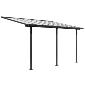 Pergola Addossata 5x3 in Alluminio Gazebo da Giardino Terrazzo Pergolato Carport 2