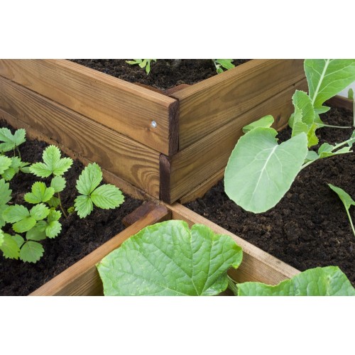 Fioriera 90x90 Orto Rialzato da Balcone Giardino Terrazzo Aiuola Vaso in Legno