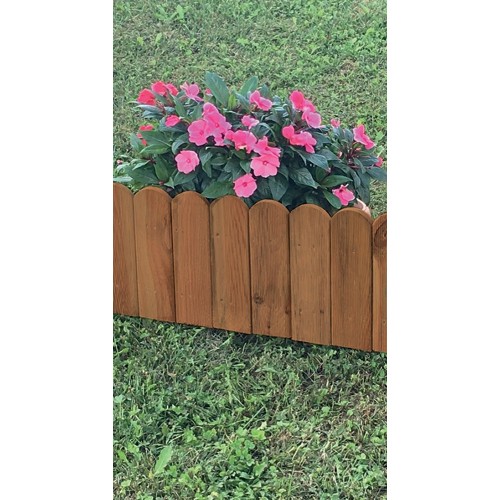 Steccato Bordura Aiuola 120 cm da Giardino Recinzione Staccionata In Legno Pino