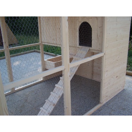 Pollaio Grande in Legno 6 10 Polli Galline Ovaiole Apribile Recinto da Esterno