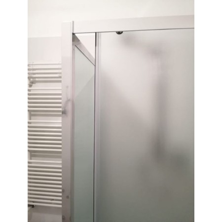 Box Doccia Angolare 6mm Opaco Anta Fissa Porta Scorrevole Anticalcare Cristallo