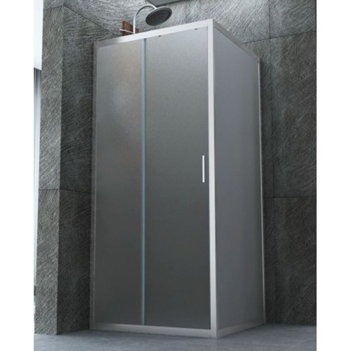 Box Doccia Angolare 6mm Opaco Anta Fissa Porta Scorrevole Anticalcare Cristallo