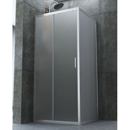 Box Doccia Angolare 6mm Opaco Anta Fissa Porta Scorrevole Anticalcare Cristallo