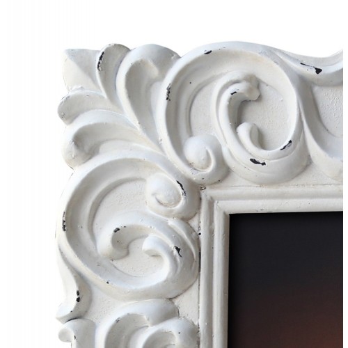 Caminetto Elettrico Parete con Cornice da Appendere Fuoco Finto Led 900 1800W