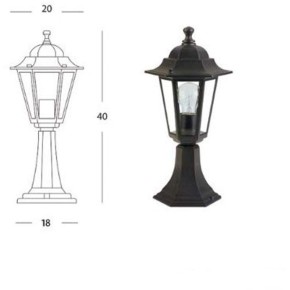 Lampioncino da Esterno Illuminazione Lanterna Giardino Applique Vetro con Base 2