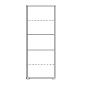 Mobile Libreria 70 Grigia 5 Ripiani a Giorno da Ufficio Scaffale Bambini Moderna 2