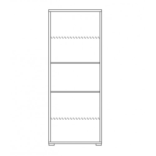 Mobile Libreria 70 Grigia 5 Ripiani a Giorno da Ufficio Scaffale Bambini Moderna