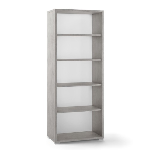 Mobile Libreria 70 Grigia 5 Ripiani a Giorno da Ufficio Scaffale Bambini Moderna
