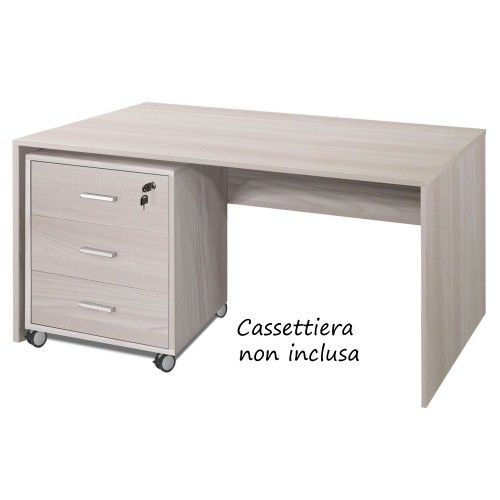 Tavolo Kit Scrivania 120 cm Olmo Piccola Moderna da Ufficio Cameretta Porta Pc