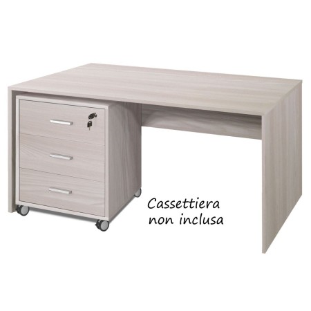 Tavolo Kit Scrivania 120 cm Olmo Piccola Moderna da Ufficio Cameretta Porta Pc