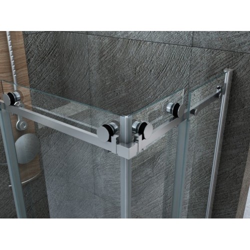 Box Doccia Angolare 8 mm 2 Lati Porte Scorrevole 70 x 80 90 100 120 in Cristallo