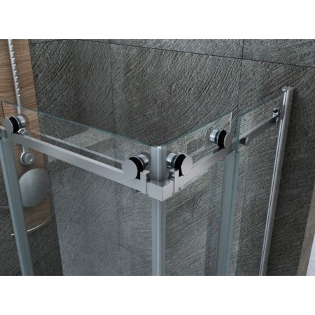 Box Doccia Angolare 8 mm 2 Lati Porte Scorrevole 70 x 80 90 100 120 in Cristallo
