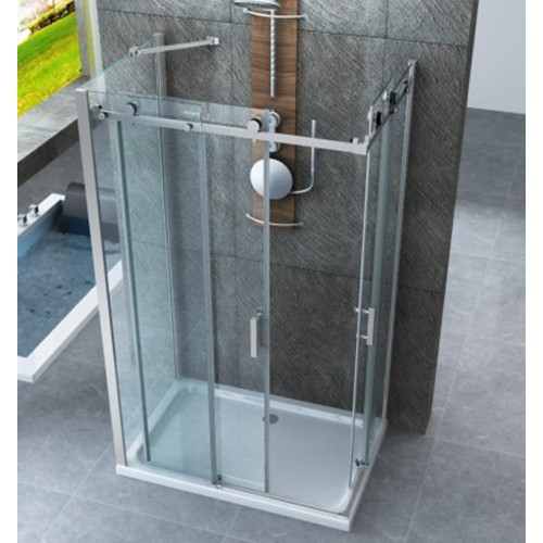 Box Doccia 3 Lati 2 Porte Scorrevoli 70 80 90 100 120 e 1 Parete Fissa Cristallo
