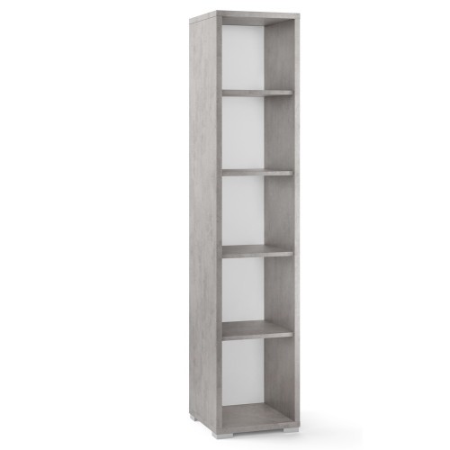 Mobile Libreria 40 a Colonna 180 Grigia 5 Ripiani Giorno Ufficio Stretta Studio