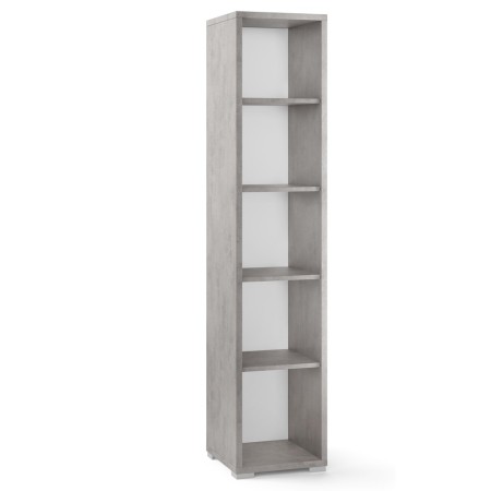 Mobile Libreria 40 a Colonna 180 Grigia 5 Ripiani Giorno Ufficio Stretta Studio