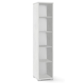 Mobile Libreria 40 a Colonna 180 Ossido Bianco 5 Ripiani Ufficio Stretta Studio