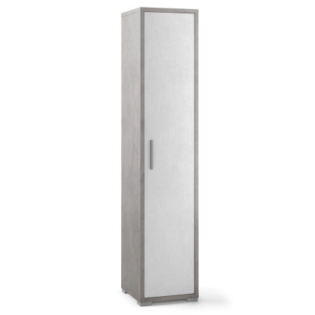 Armadio 1 Anta 180 Ossido Grigio Ufficio Mobile con Ripiani a Colonna da Bagno