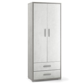 Armadio 2 Ante con Cassetti Ossido Grigio Ripiani Ufficio Mobile Porta Documenti