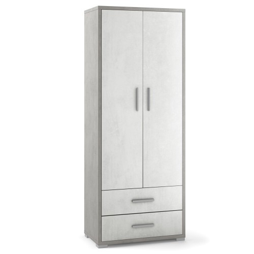Armadio 2 Ante con Cassetti Ossido Grigio Ripiani Ufficio Mobile Porta Documenti