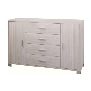Kit Mobile Madia 2 Ante 4 Cassetti Olmo 140 Contenitore Buffet Credenza Salotto