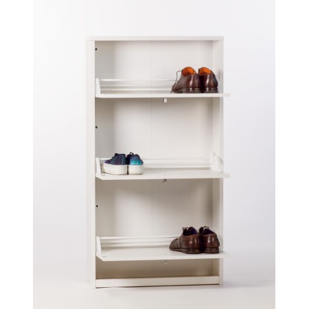 Mobile Scarpiera 3 Ante a Ribalta Ossido Slim in Legno Porta Scarpe Slim Armadio