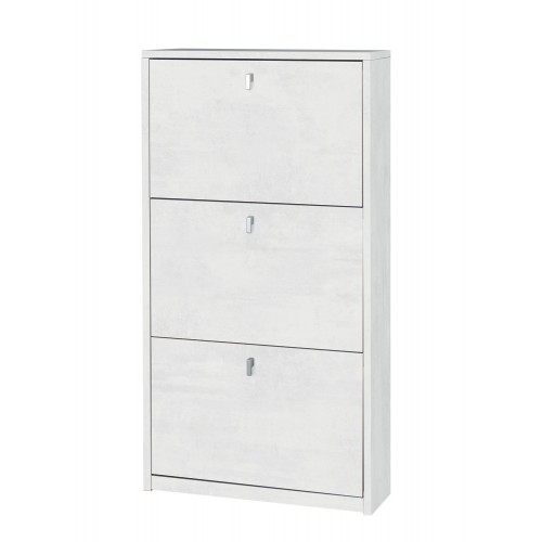 Mobile Scarpiera 3 Ante a Ribalta Ossido Slim in Legno Porta Scarpe Slim Armadio