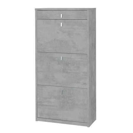 Scarpiera Slim Grigio 3 Ante Ribalta con Cassetto Portascarpe Mobile Salvaspazio