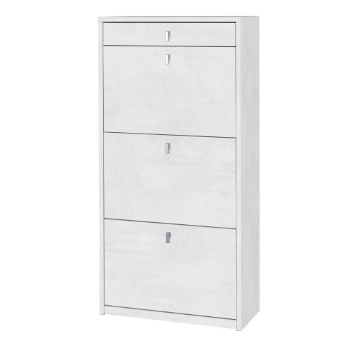 Scarpiera Slim Ossido 3 Ante Ribalta con Cassetto Portascarpe Mobile Salvaspazio