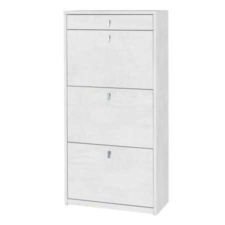 Scarpiera Slim Ossido 3 Ante Ribalta con Cassetto Portascarpe Mobile Salvaspazio