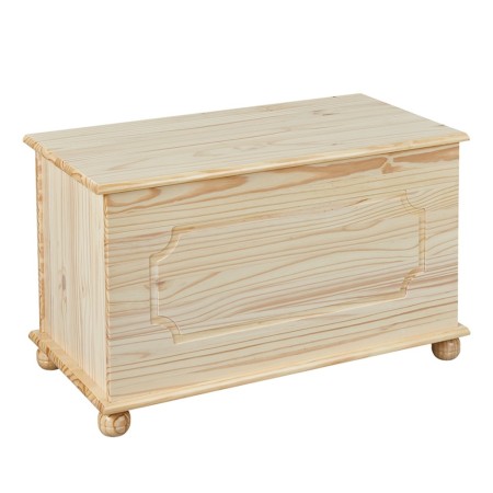 Baule Cassapanca in Pino Contenitore Legna Multiuso Mobile Bambini Giocattoli
