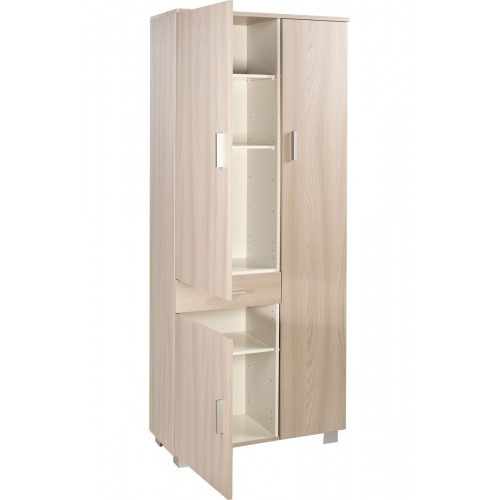 Scarpiera Mobile 180 3 Ante Olmo con Cassetto Ripiani Multiuso Armadio Scarpe