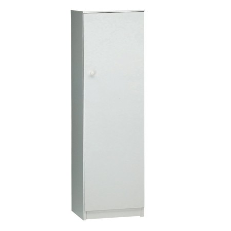 Armadio 1 Anta 150 Bianco Ufficio Mobile con Ripiani a Colonna da Bagno Ingresso