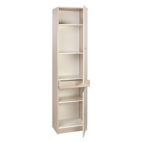 Armadio 180 Bianco 2 Ante con Cassetto Mobile Alto con Ripiani Colonna da Bagno 2